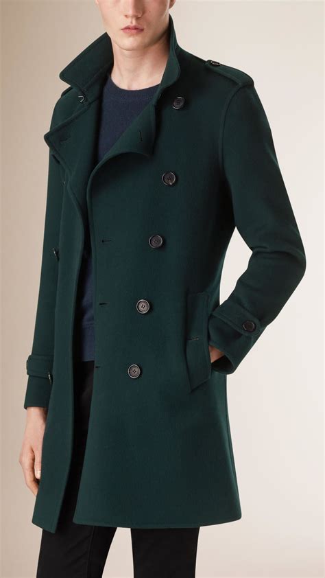 Burberry Green Wool Cashmere Blend Trench Coat Clothes Coat Winter