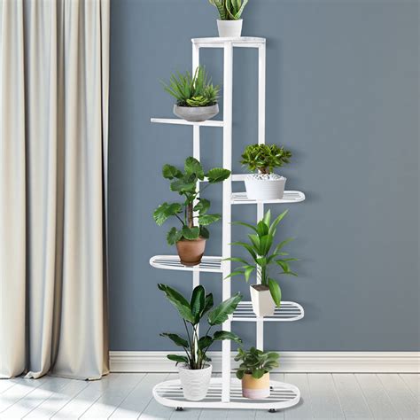6 Tier 7 Potted Plant Stand Flower Pot Planters Display Rack Holder