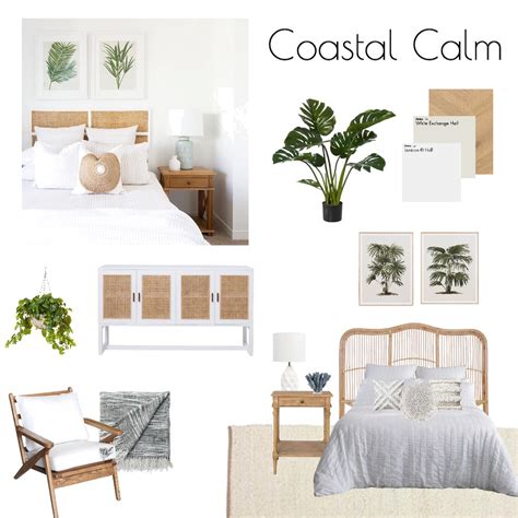 Coastal Calm Bedroom Interior Design Mood Board By Olive Designs