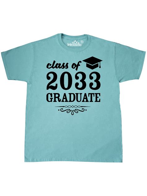 Inktastic Class Of 2033 Graduate With Graduation Cap T Shirt