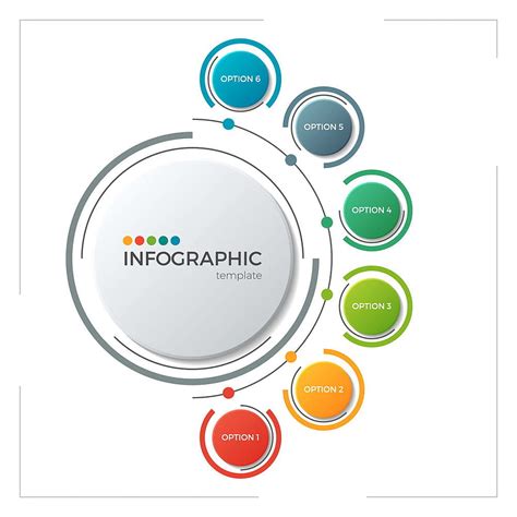 Circle Chart Infographic Template With 6 Options Vector Eps Ai Uidownload