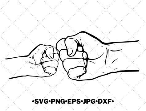 Fist Bump Svg Fist Bump Svg Father And Son Svg Instant Download Etsy
