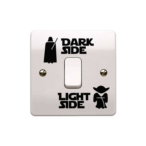 epic modz dark side light side light switch vinyl decal etsy star wars schlafzimmer star