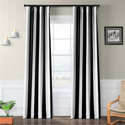 Shop Exclusive Fabrics Black And White Vertical Striped Blackout