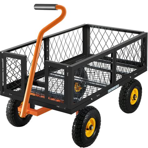 Vevor Steel Garden Cart Heavy Duty 1400lbs Capacity Garden Utility