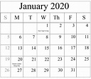 Free January 2020 Printable Calendar In PDF, Excel & Word | Printable ...