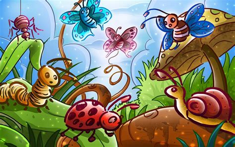 Bugs Busy Bee Animals Insects Ladybug Wallpaper Bugs Hd Art For Kids