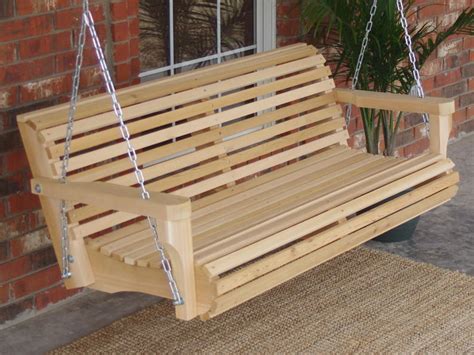 Brand New 5 Foot Cedar Wood Contoured Classic Porch Swing With Etsy