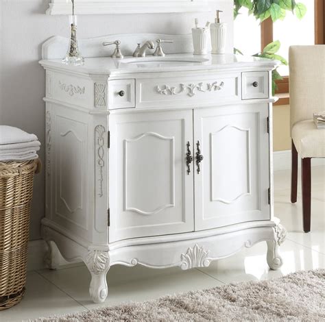 36 Benton Collection Fairmont Traditional Antique White Bathroom Vanity Bc 3905w Aw 36 Bs