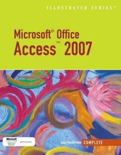 9781423905196 Microsoft Office Access 2007¿illustrated Complete
