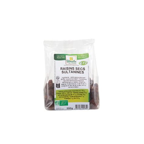 Raisins Secs Sultanines Bio G Boutique Naturline