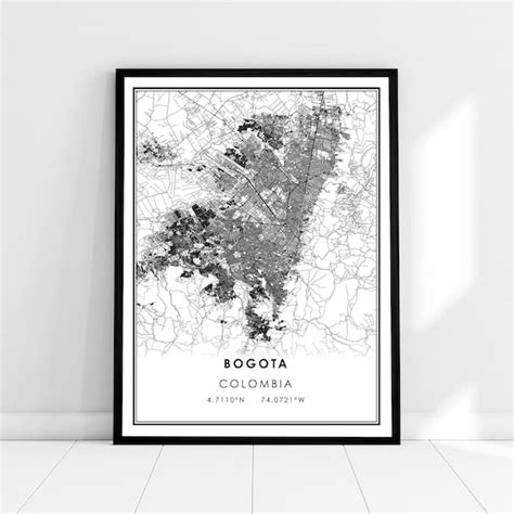 Colombia Map Etsy