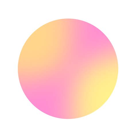 Pastel Rainbow Blurred Gradient Rainbow Colors Circle 25028374 Png