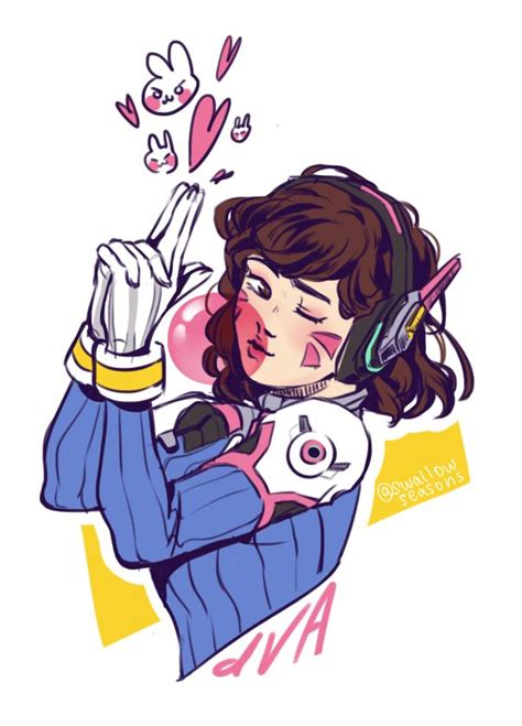 Swallowseasons “short Haired Dva Goes Bip Bip Straight Into Your Heart