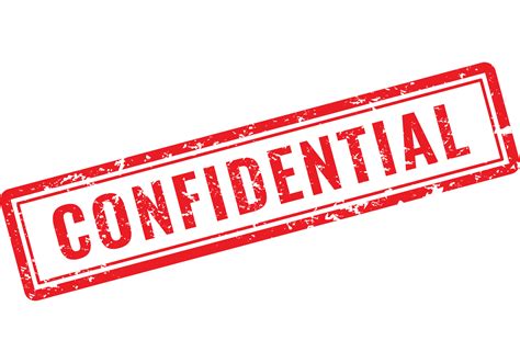 Confidential Rubber Stamp 21433001 Png