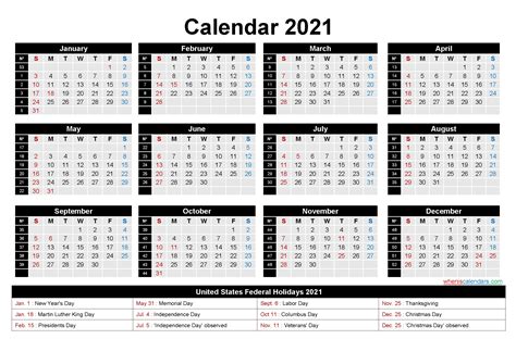 Calendar 2021 With Week Numbers 2021 Calendar With Week Numbers 9