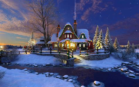 Christmas House Wallpapers Wallpaper Cave