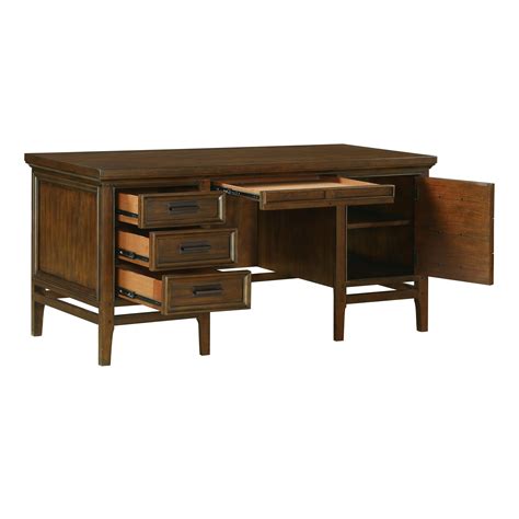 Traditional Brown Cherry Wood Executive Desk Homelegance 1649 17