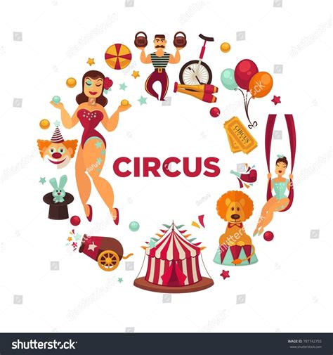 Amazing Show Famous Great Circus Promo Stock Vector Royalty Free