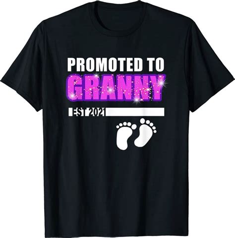 Promoted To Granny Grandma Grandmother Est 2021 Granny Shirts Shirt