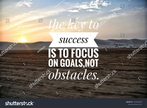 Motivation Quote Key Success Focus On Foto De Stock 1353043028