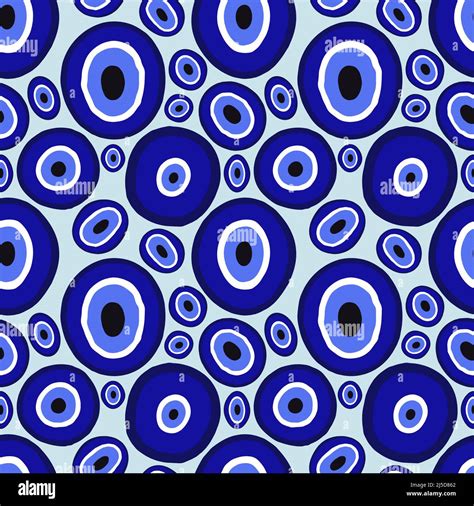 Summer Seamless Magic Evil Eye Pattern For Fabrics And Packaging And