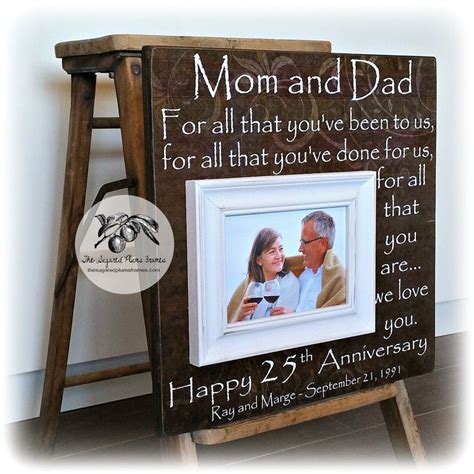 Take their first dance song (or their current favorite!) and turn it into the coolest piece of decor. 40th Wedding Anniversary Gifts For Parents