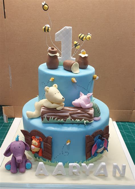 Winnie The Pooh 1st Birthday Cake Cb Nc429 Cake Boutique