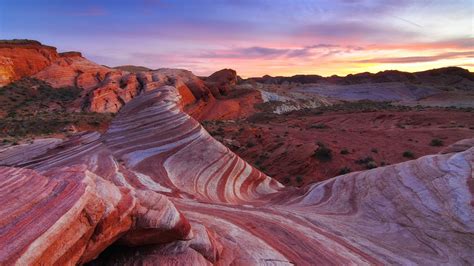 America Desert Landscape Rocks Sky Red Color High