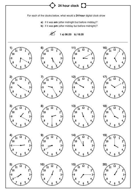 In other words, the counting of time starts at midnight, indicated as 00:00 and runs through to 23:59 when the day ends. 24 hour clock Worksheet for 3rd - 4th Grade | Lesson Planet