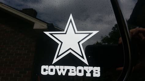 Dallas Cowboys Car Window Sticker Decal In White