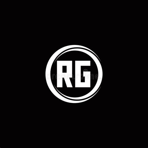 Rg Logo Initial Letter Monogram With Circle Slice Rounded Design