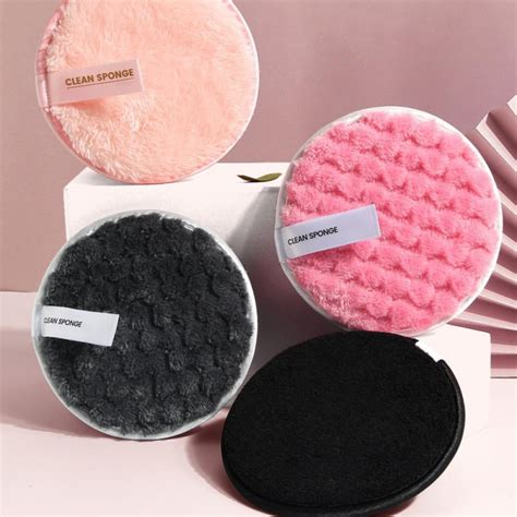 Reusable Makeup Remover Pads 2pcs Microfiber Cleansing Facial Rounds Wipes Eyeslips Clean For
