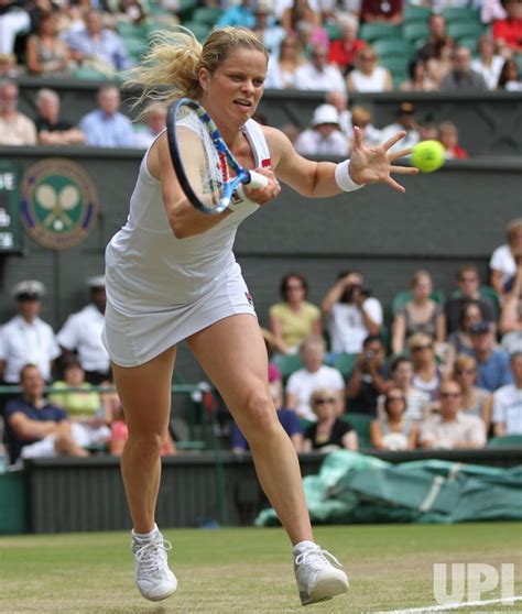 Photo Kim Clijsters Plays Forehand At The Wimbledon Championships