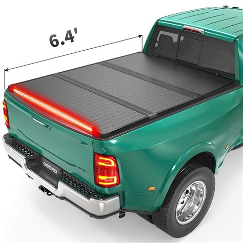 Oedro Hard Tri Fold Truck Bed Tonneau Cover With Built In Led Running