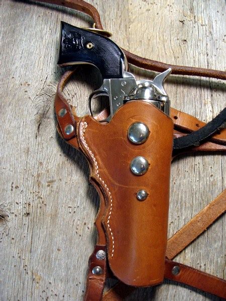 New Mexico Shoulder Holster Old West Leather Buckles Cowboy