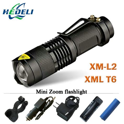 Mini Led Flashlight Zoom Cree Xm L2 Xml T6 Torch Flash Light