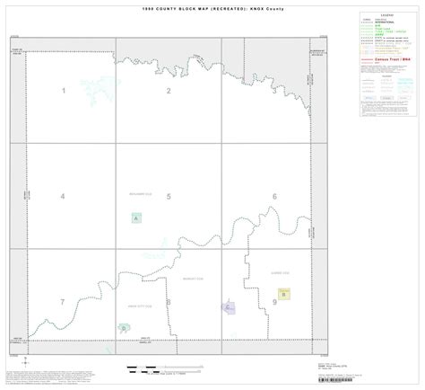 1990 Census County Block Map Recreated Knox County Index Side 1