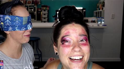 blindfolded makeup challenge youtube
