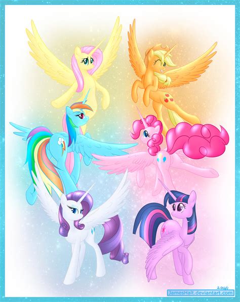 Mane Six Alicorns By Jameshalt On Deviantart