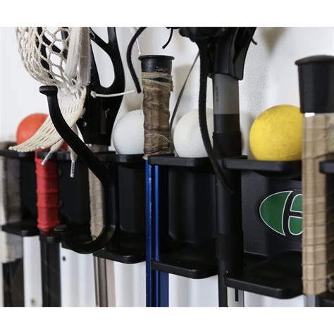 Lacrosse Stick Multi Sport Storage Rack With 2 Hooks By Evolution