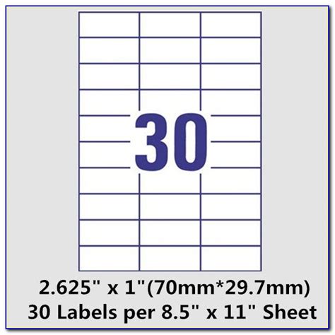 Word Label Template Per Sheet