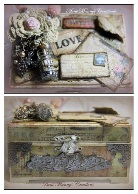 Vintage Style Love Letter Ephemera Keepsake Box