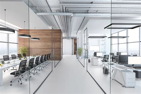 interior modern office hallway architectural walls glass 1 aramar herrajes