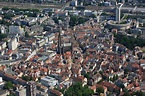 Luftaufnahme Mülhausen - Kirchengebäude Temple Saint-Étienne im ...