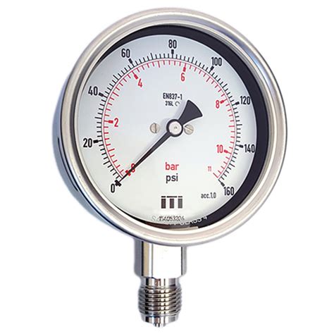 100mm Pressure Dial Pressure Gauge Instruments To Industry