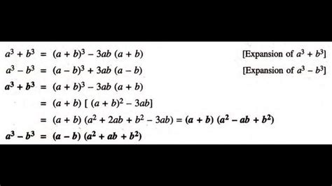 A3b3 A3 B3 Formulas Class 9icsefactorisation Of Polynomials