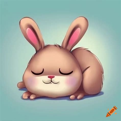 Cartoon Rabbit Sleeping On Craiyon