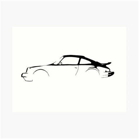 Kunstdrucke Porsche Silhouette Redbubble