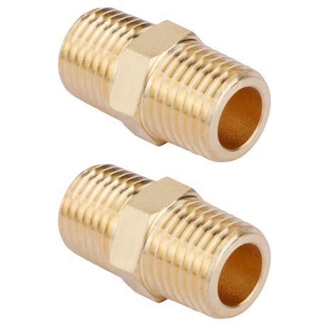 Us Solid Brass Hose Fitting Adapter 14 Barb X 18 Npt Male Pipe Fitting 14x 14 38
